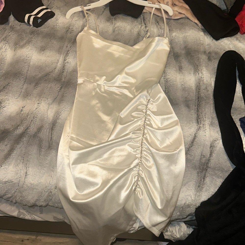 a white homecoming dress